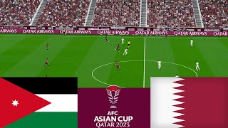 الأردن vs قطر 13 نهائي كأس آسيا 2024  محاكاة لعبة فيديو Asian Cup Final highlights PES 2021 [upl. by Eimoan516]