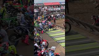 MXGP start gate prep feat Tony Cairoli 222 on the Ducati Desmo450 MX Arnhem 2024 mxgp ducati [upl. by Kursh]