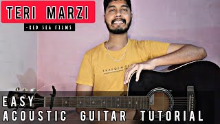 TERI MARZI  RED SEA FILMS  EASY ACOUSTIC GUITAR LESSON TheSGMusic1219 [upl. by Aiynat]