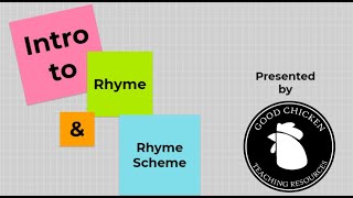 Introduction to Rhyme amp Rhyme Scheme [upl. by Ezana648]