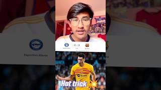 Barcelona vs ALVES lewandowski hat trick 🔥 football laliga today barcelona lewandowski [upl. by Oirelav]