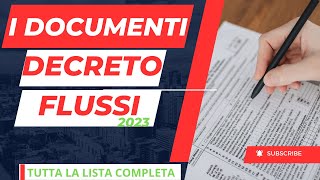 I DOCUMENTI DEL DECRETO FLUSSI 2024 QUELLO CHE VI SERVE PER COMPILARE LE DOMANDE [upl. by Koral796]