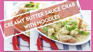 Cantonesestyle Creamy Butter Sauce Crab with Noodles [upl. by Nesnej]