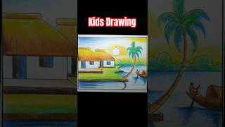 Dharti Maa  Simple Landscape Scenery Drawing  How to Draw Beautiful Landscape bakulartal [upl. by Haduj]