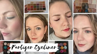 Lidschatten als FARBIGER EYELINER🎨  Make Up Inspiration für den Frühling  annanas beauty [upl. by Tivad500]