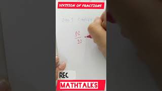 Division of Fraction shorts short mathematics [upl. by Analahs]