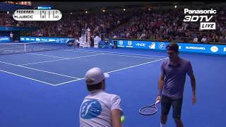 Stockholm 2010 SF LeftRear View  RFederer vs ILjubicic Highlights [upl. by Sirtimid678]