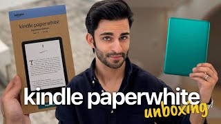 Kindle Paperwhite 2024 Signature Edition Unboxing amp First Impressions  Metallic Jade ✨ [upl. by Garfield]