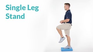 Balance Pad Exercise Single Leg Stand [upl. by Zigmund529]