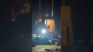 Night work SPC Pile Driving yutubeshorts viralvideo viralshorts night pile drive 2k24 [upl. by New]