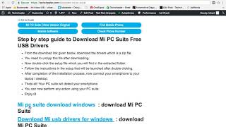 MI pc suite official download link with explained steps in detail [upl. by Boser561]