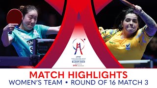 Bruna Alexandre BRA vs Lee Zion KOR  WT R16  Match 3  ITTFWorlds2024 [upl. by Eimas]