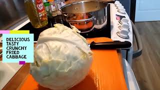 Delicious Tasty Crunchy Fried Cabbage subscribe youtube [upl. by Clayberg]