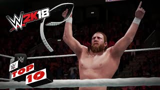 Championship Winning Celebrations WWE 2K18 Top 10 [upl. by Aitnas]