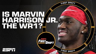 Who is the true WR1 in this years NFL Draft  First Draft 🏈 [upl. by Llirred]