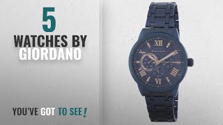 Top 10 Giordano Watches 2018 Giordano Analog Blue Dial Mens Watch [upl. by Ahern179]