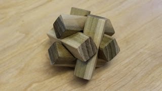 Making the 6pc notched burr puzzle Woodworking project [upl. by Ecirtnahs]