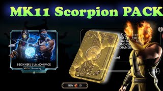 MK11 Scorpion Pack Opening  Mortal Kombat Mobile [upl. by Eugilegna499]