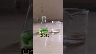 Reaction of Hydrogen peroxide with Yeast 🔥 experiment scienceexperiment chemistry [upl. by Ayhay16]