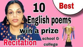 English Poem Recitation10 best English poems to win a prize School and College students [upl. by Attaynek]