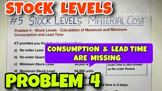 5 Stock Levels  Problem 4  Consumption amp Lead Time  BCOM  CA INTER By Saheb Academy [upl. by Emmuela]