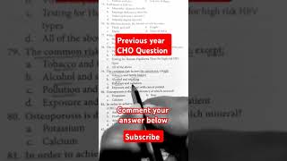 Previous Year CHO Paper  CHO Exam Preparation 2024 choexam [upl. by Aivartal]