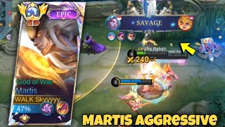 SAVAGE TOP GLOBAL MARTIS PERFECT amp SUPER AGGRESSIVE GAMEPLAY🔥  Best Build 2024  MLBB [upl. by Searby549]