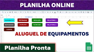 Planilha Google para Controle de Locação de Equipamentos por Cliente  PLANILHA PRONTA [upl. by Emlynn]