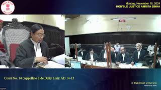 18 November 2024  Court No 14  Live Streaming of the Court proceedings [upl. by Khoury]