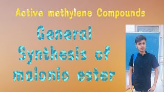 Active methylene compounds  General synthesis of malonic ester [upl. by Notnil624]