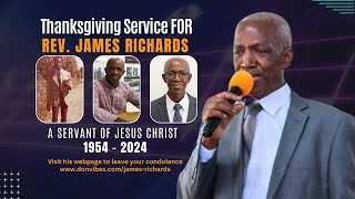 Thanksgiving Service For The Life of Reverend James Richards [upl. by Ahsilahs]