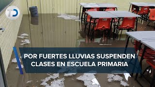 Primaria Ejército Nacional se inunda por fuertes lluvias suspenden clases [upl. by Solegnave13]