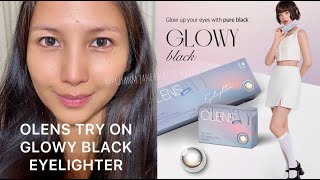 Glowy Black Eyelighter  Olens Contact Lens Try On  Filipino  Malaysia Beauty Blogger [upl. by Hatfield]