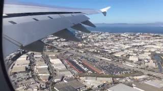 A very sharp turn by A380 after taking off from San Francisco [upl. by Erialb]