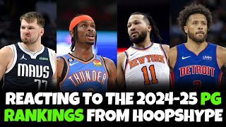 Reacting To HoopsHype Top 30 Point Guard 202425 Rankings [upl. by Ylus]