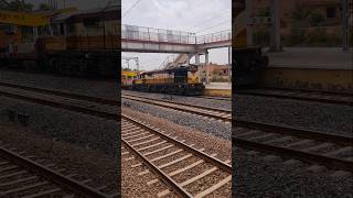 Railway machinery with alco locomotive  shorts viral train [upl. by Anelat]