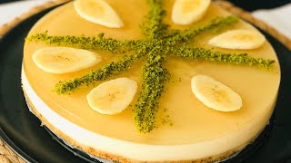 SUNUMUYLA GÖZ DOLDURAN YALANCI MUZLU CHEESECAKE🍰💯🍌 [upl. by Ailero432]