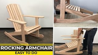 EASY TO MAKE WOODEN ROCKING CHAIR STEP BY STEP  WOODWORKING TUTORIAL [upl. by Eidualc]