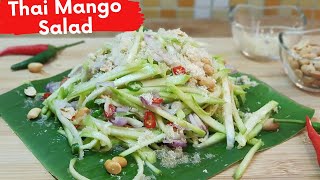 Thai Mango Salad with Green Mango Recipe [upl. by Ahsieat]