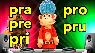 Sílabas pra pre pri pro pru  El Mono Sílabo  Videos Infantiles  Educación para Niños [upl. by Caro723]