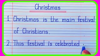 Christmas 10 Lines in English10 Lines on Christmas in English Essay Writing [upl. by Olmstead]