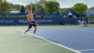 Olympic Gold medalist Alexander Zverev in action on Practice Court  Cincinnati Open Aug13th 2021 [upl. by Drhcir]