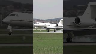 Gulfstream G500 Landing at Stuttgart Airport [upl. by Bully852]