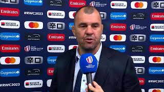 Michael Cheika reacts to Argentinas RWC semifinal defeat [upl. by Nossah805]