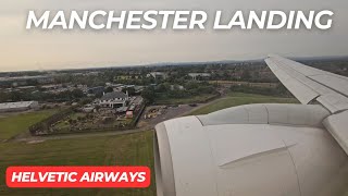 Helvetic Airways Embraer E195E2 ✈ Landing at Manchester ✈ [upl. by Nalloh]