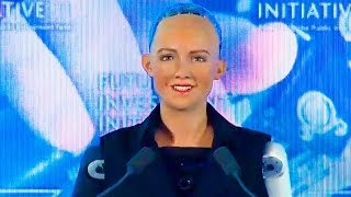 Robot Sophia’s Message on Elon Musk  FII2017 [upl. by Valaree902]