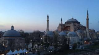 Muezzin call to prayer Istanbul Blue Mosque and Aya Sophia [upl. by Helen]