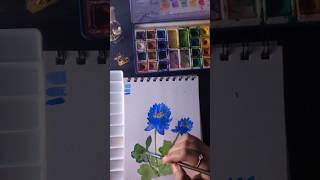 Loose Watercolor Florals For Beginners 🧑‍🎨 waterlilyartpainting artprocess creativeprocesslove [upl. by Alih]