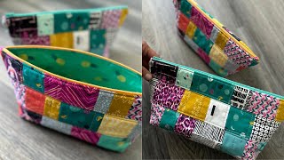 How to Sew a Scrappy Zipper Pouch Tutorial with Crafty Gemini [upl. by Tonry]