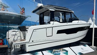 2024 Jeanneau Merry Fisher 895 series 2 walk through at 2023 Cannes Boat Show [upl. by Arzed]